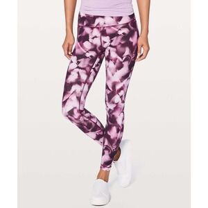 Lululemon Wunder Under Hi-Rise Tight 28" Leggings Blush Blossom White Pink 4